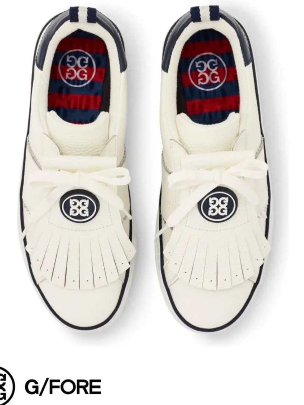 G/Fore Womens Kiltie Disruptor Golf Shoes - Snow/Twilight size 6.5